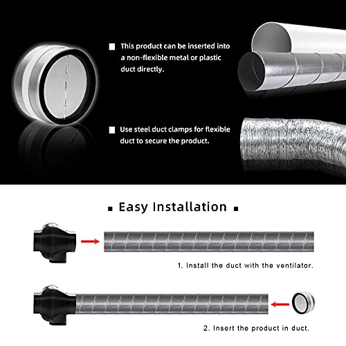 FRESH SPEED 6-Inch Backdraft Damper Shutter Inline Spring Loaded for Dryer Duct by FRESH SPEED - Image 6