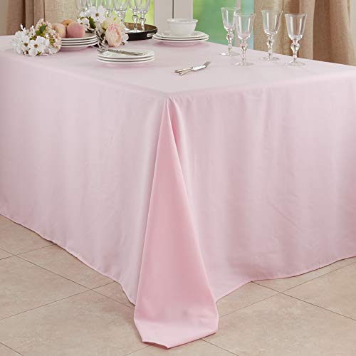 SARO LIFESTYLE Collection Casual Design Everyday Tablecloth, 90" x 120", Pink by SARO LIFESTYLE - Image 5