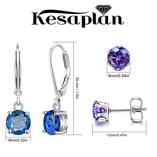 Multicolor Crystal Dangle Earrings And Studs For Women 925 Silver Hypoallergenic Dangle Earrings Leverback Earrings For Girls #TOP1