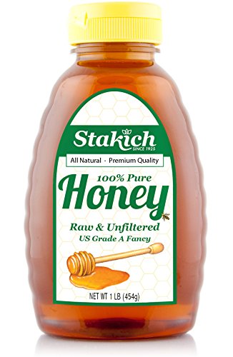 Stakich Liquid RAW HONEY - 100% Pure Wildflower, All Natural, KOSHER - 1 lb (16 oz) Stakich Liquid RAW HONEY - 100% Pure Wildflower, All Natural, KOSHER - 1 lb (16 oz)