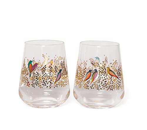 Portmeirion x Sara Miller London Set of 2 Glass Tumblers, Transparent and Durable Glass, Chelsea Collection - Image 2