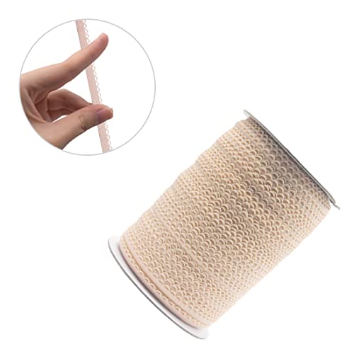 Bristlegrass PJ-ZD0212-5/50 Picot Loop Elastic Band For Sewing 3/8 Inch 10Mm Roll Spool Decorative Frilly Lace Stretchy Ribbon For Lingerie Underwear Sewing Trim  thumb #2