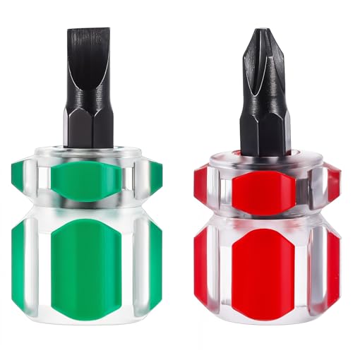 ElevateTech Mini Short Stubby Screwdriver 6 Pcs Sewing Machine Screwdriver Set Small Flat Head and Phillips Screwdrivers Sewing Machine Dedicated Repair Screwdrivers Tools for Tight Spaces