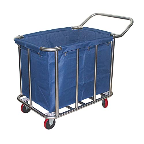 Cesto portabiancheria, carrelli portabiancheria con Maniglia, Carrello portabiancheria con Ruote per impieghi gravosi, (400L), Carrello portabiancheria per organizzazione e stoccaggio o Carr