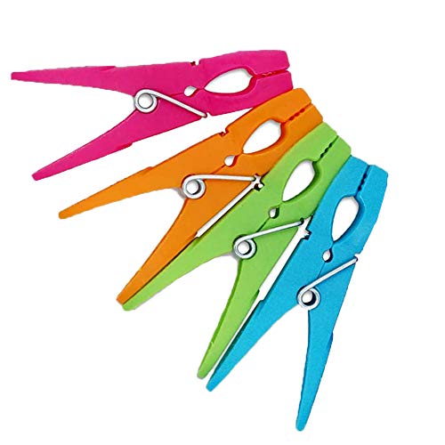 WDEC 48 Piezas de Pinzas de Ropa de Colores, Resistentes Pinzas de Ropa Multicolores, Resistentes al Viento y a La Oxidación, para Uso en Interiores y Exteriores, Toallas, Calcetines, Ropa, Tendedero Cover