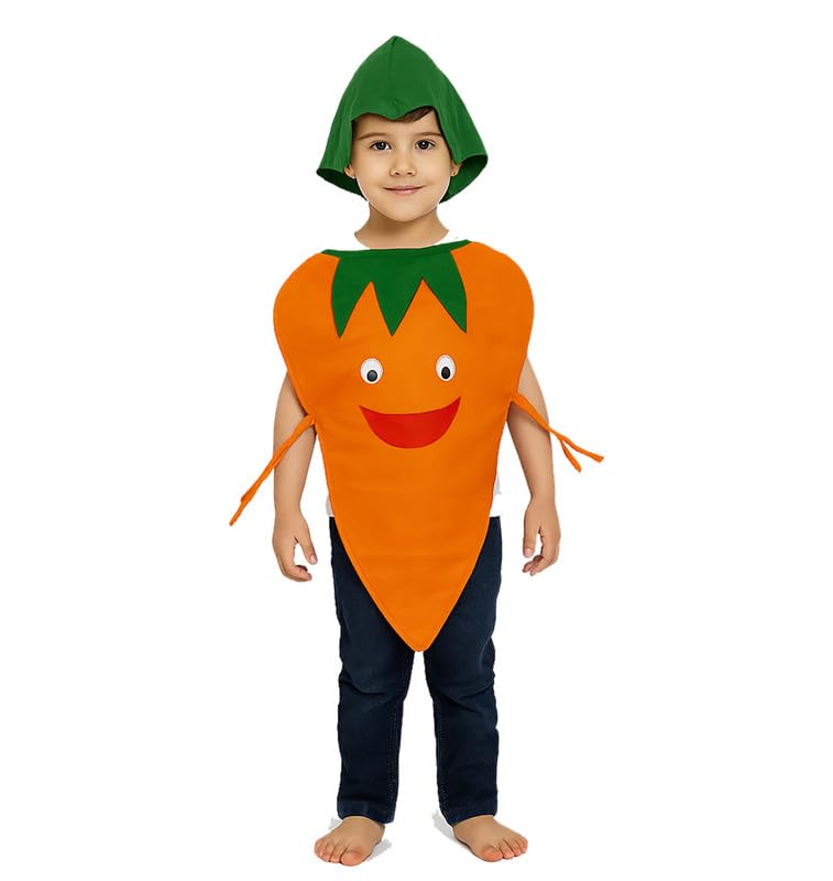 Image of FancyDressWale Fruit & Vegetable Fancy Dress Costume for Kids | Free Size 2-10 Years | School Fancy Dress, Stage Shows, Theme Parties
