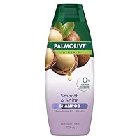 Palmolive Naturals Hair Shampoo, 350mL, Smooth & Shine with Macadamia Oil & Keratin, For Frizzy Hair