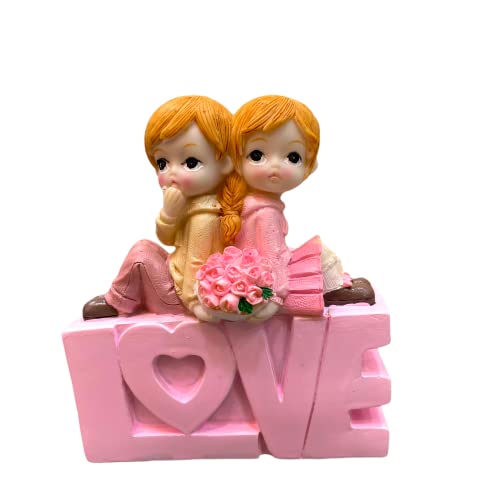 Image of AUGEN Polyresin Love Idol Statue Showpiece for Home Decor Decoration and Gifting (7671-C, 12cm)