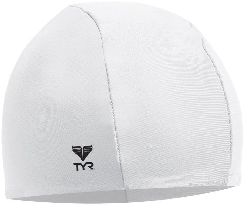 TYR Lycra Swim Cap, White