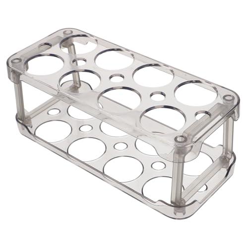 冷蔵庫用 卵収納ケース 二段式 エッグオーガナイザー スペース節約型 コンパクトでクリーンなデザイン