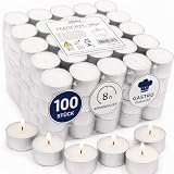 pajoma® Teelichter, Weiß | unbeduftete Teelichter | Brenndauer: 8 Std. - 20g Wachsgewicht, 25 x 38 mm | Gastro, Hochzeit, Dekorieren, Feiern, Entspannen
