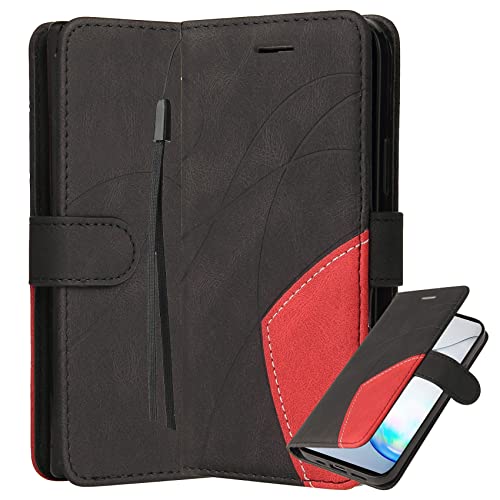 Klapber Funda para LG Stylo7, Carcasa LG Stylo7 Funda con Tapa Cuero, Billetera con Ranuras para Tarjetas y Cierre Magnético, Protector Silicona Suave Funda Libro LG Stylo7, Negro
