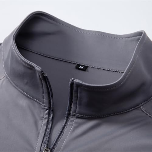 Men's Long Sleeve Sun Protection Shirts Half Zip UPF 50+ SPF Sun Shirt Rash Guard Surfing Running Swimming Clothing4