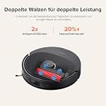 roborock Q8 Max+ Saugroboter mit Absaugstation, DuoRoller-Bürste, 5500Pa Saugkraft, 2,5L Staubbeutel, 350mL Wassertank, Wischroboter PreciSense-LiDAR-Navigation (Schwarz) – Bild 3