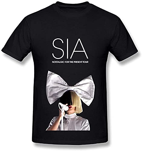 huluwa Best Black T Shirt for Men Sia Furler Tour 2016 Sister This is Acting 3XL