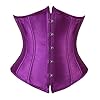 HWZZ Corset Corset Dames Sexy Satijn Buste Corset Ondergoed Plus Size Corset Korsetten voor vrouwen (Kleur: 7055paars…