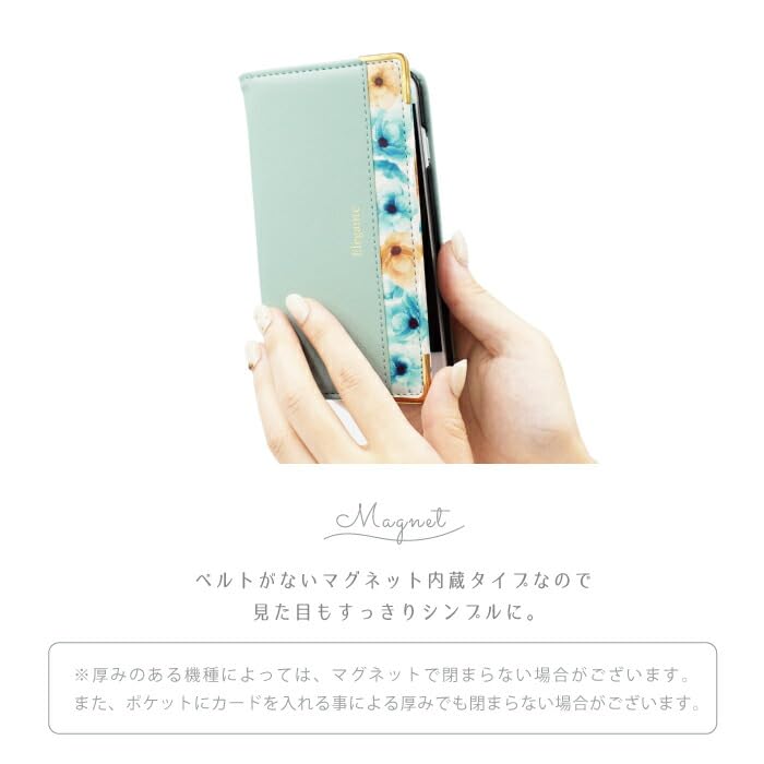 Elegante Elegante公式 Flower Google Pixel 9a 用 ケース 手帳型 スマホケース 手帳 携帯ケース 花柄 ストラップ カード 収納 マグネット かわいい おしゃれ 手帳型ケース グーグルピクセル9a ケース 用 ピンク  Official Grayish Flower Google Pixel 10 Pro