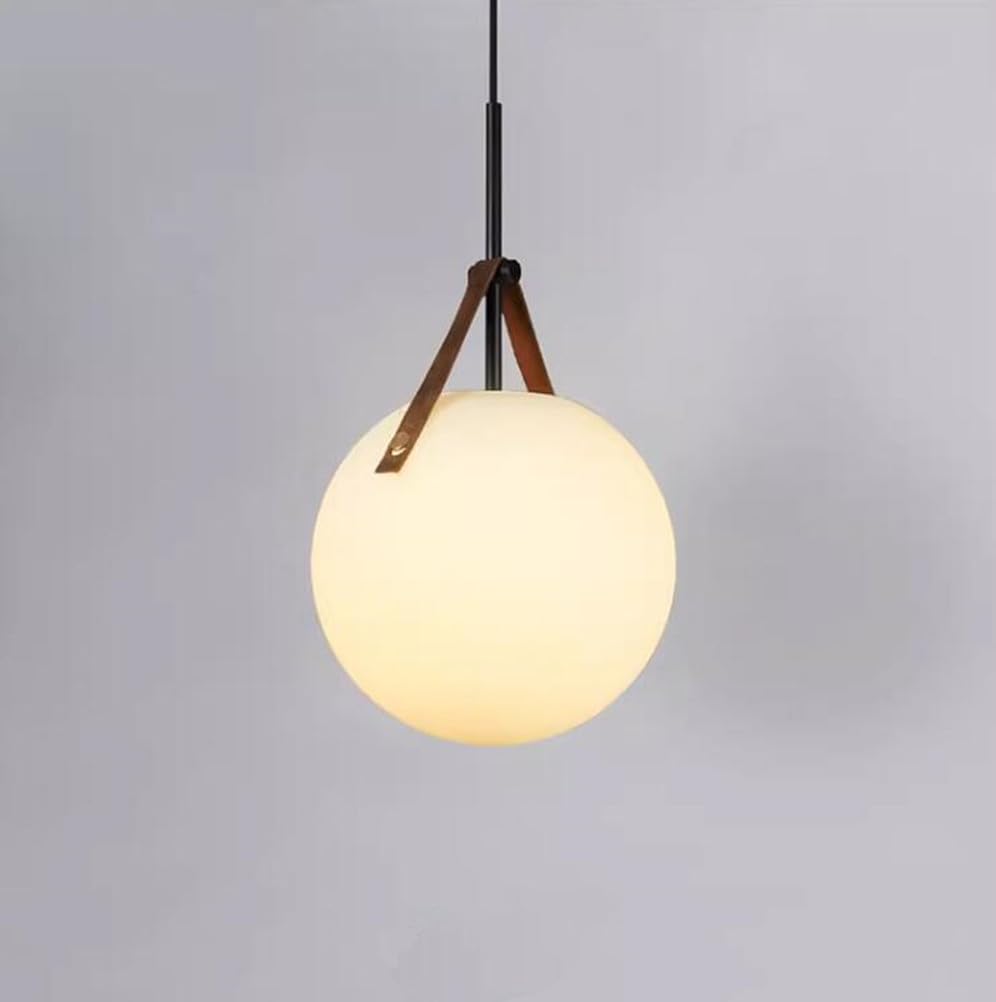 Lampe de chevet suspendue créative en verre pour chambre à coucher épurée
