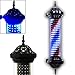 Produktbild Led Barber Pole Light Hair Salon Friseur-Zeichen Außen Retro Friseursalon Pole Illuminating Rotating Rot Weiß Blau Stripes Wand- Lampe wasserdicht 70cm / 28in JHKK