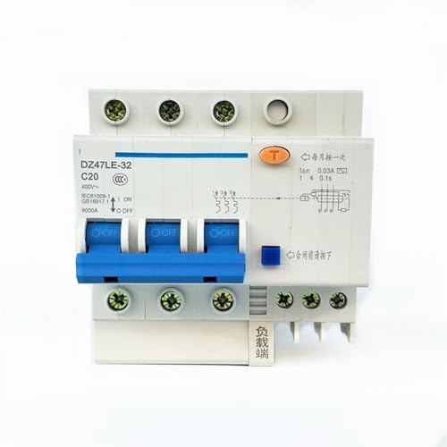 RCBO DZ47LE-32 3P 30mA C10A résout les fuites électriques et protège vos appareils