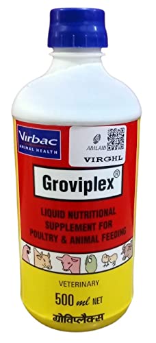 Groviplex Liquid Nutrional Supplement for Poultry & Animal Feeding (500 ml)