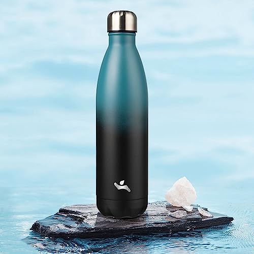 Image of Konokyo Insulated Water Bottles,25 oz Double Wall Stainless Steel Vacumm Metal Flask for Sports Travel,Indigo Black