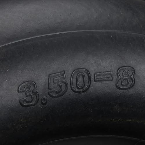 Relaxdays Schlauch 3.50-8, 4er Set, Ersatzschlauch, Schubkarre & Bollerwagen, Innenschlauch, Autoventil, Gummi, schwarz