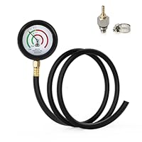 PARAOUTIL Abgasdrucktester mit Katalysator-Testkit,Kraftstoffdrucktest-Set Abgasrückdrucktester-Mit M12/M18 Adapter,Schlauch und Manometer,Automotive Abgasdrucktester für LKW Und