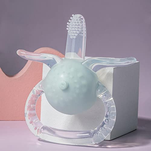 Joymax Baby Teething Toys, Bpa-Free And Cpsia Certified Soft Freezable Rattle Molar Teether Toothbrush For Babies 0-6 Month - Food Grade Silicone - Dishwasher & Freezer Safe #TOP1