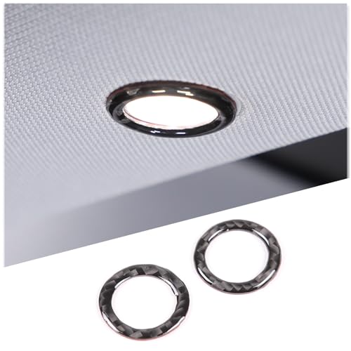 Rear Roof Reading Light Panel Cover Trim for Tesla Model 3 Highlander 2023+, Rear Roof Top Panel Dome Light Cover Trim Sticker, Carbon Fibre1
