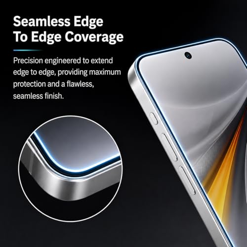 Image of Military-Grade Gorilla Tempered Glass Compatible with iQOO 15 5G | Edge-to-Edge Coverage with Premium Black Border | 9H Hardness | Scratch Resistant & Bubble-Free Screen Protector