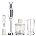 BSTY 5-in-1 Hand Blenders Set 15-Speeds Powerful Immersion Blender with 500-Watt Motor and Turbo Boost Button for Maximum Power,Hand Held Blenders