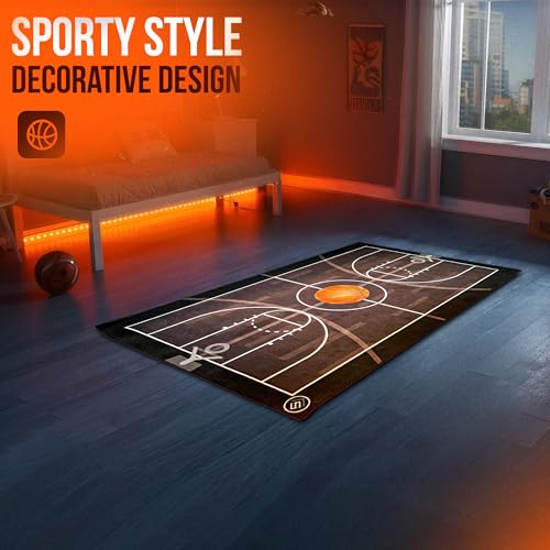 Tapete decorativo para niños diseño de baloncesto 3x5 pies miniatura 6
