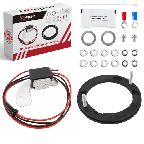 HRepair Replacement Pertronix 1181 Electronic Ignition Conversion Kit For Most Early Delco 8 Cylinder Engines 1957-1974 Fits For GM Chevrolet GMC Buick Oldsmobile Pontiac Replace OEM Igniters