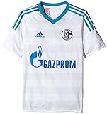 Sehr bequem adidas Herren Kurzarm Auswärtstrikot Schalke 04 Replica, White/Bold Aqua/Clear Grey, XL