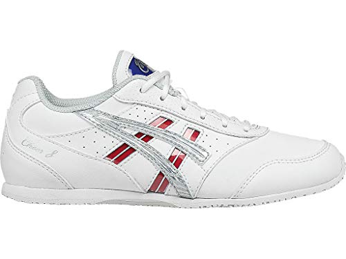 ASICS Kids Girl's Cheer 8 GS (Toddler/Little Kid) White/Silver/Interchange 10 Toddler