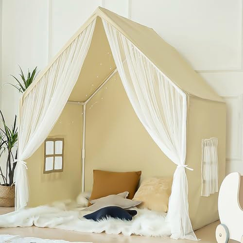 Kids Play Tent, Princess Playhouse Tent Indoor Play House Kids Castle for Girls Boys,...