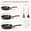 Colourcoco Frying Pans Skillet - 9 Pieces Nonstick Frying Pan Set Includes 3 Sizes (8"/ 10"/ 12"), PFOA Free, Induction & Oven Safe, Easy to Clean for Home Daily Cooking #1