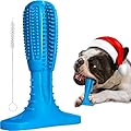 Dog Toothbrush, Non-Toxic Indestructible Dog Teeth Cleaning Dental Stick Chew Toys for Dogs Puppy (UK Brand), Bright Blue