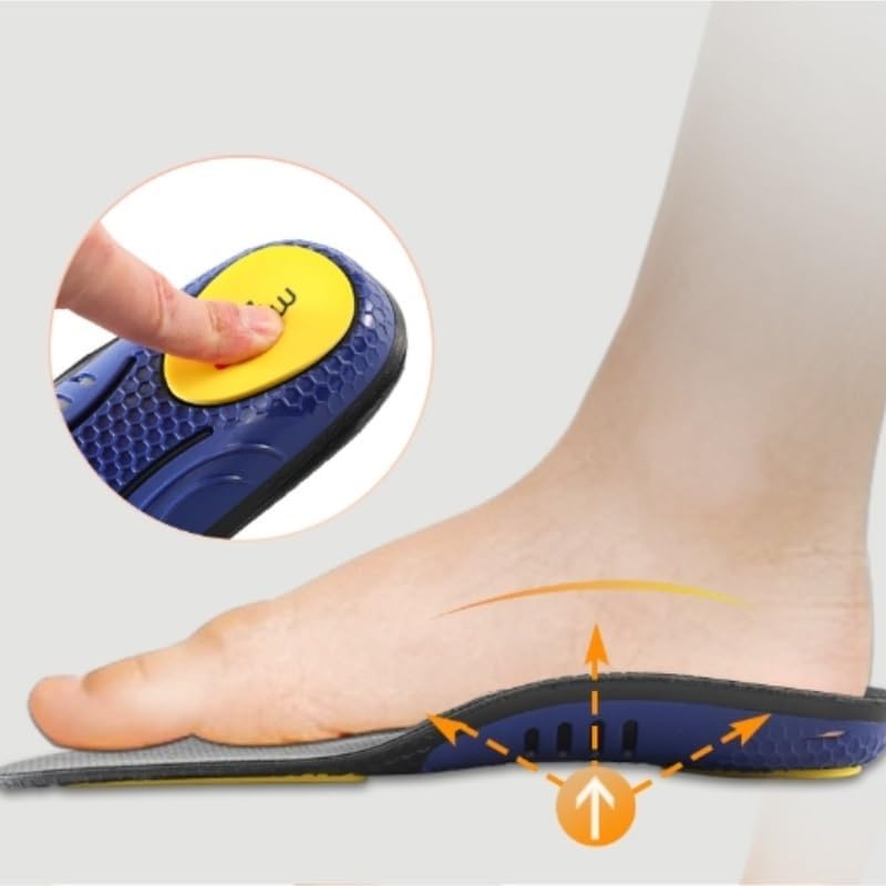 Genuine Leather Arch Support Insoles Breathable Sweat-Absorbing Men and Women Foot Supports