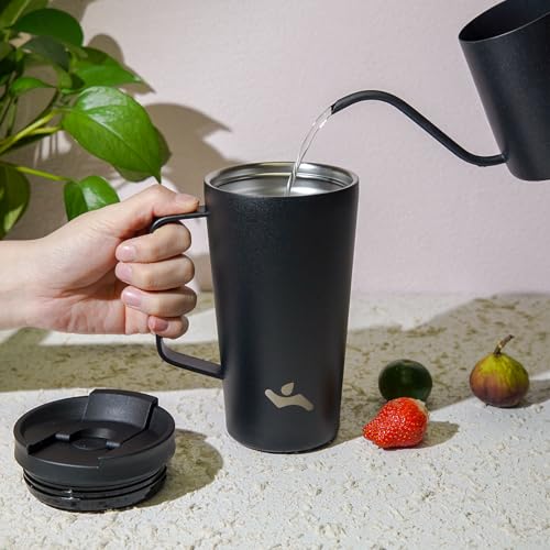 Image of Konokyo 26 oz Insulated Tumbler with Handle & Straw, Stainless Steel Mug