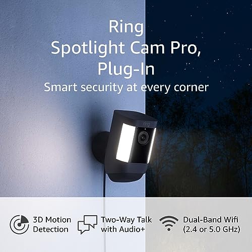 image for Ring Spotlight Cam Pro, Plug-In | 3D Motion Detection, Two-Way Talk wi