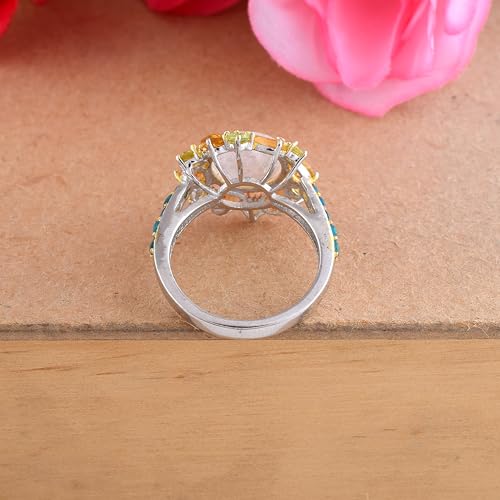Bague ensemble de griffes robuste avec quatre pierres fines - 4