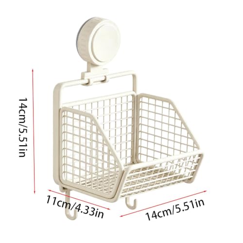 Cesta de pared de cocina de acero inoxidable con ganchos para ordenar dormitorio 7