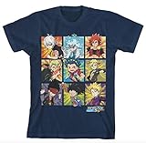 Bioworld Youth Beyblade Cartoon Characters Block Print T-Shirt Navy Blue-Medium