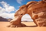 Immagine in legno 50 x 30 cm: arco arenaria nel deserto Wadi Rum, Giordania. Destinazione (208962382)