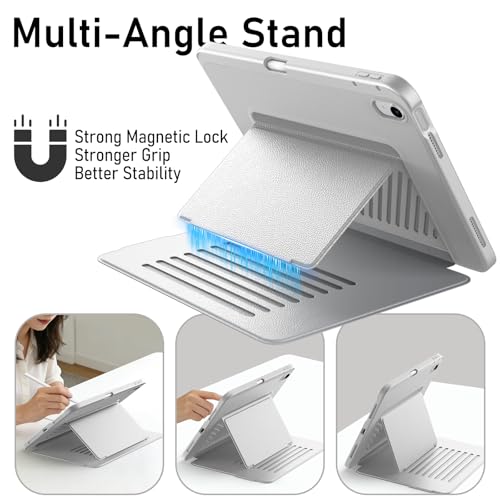 Image of JETech Multi-Angle Stand Case for iPad (A16) 11th /10th Gen, Silver