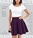 MBJ WB211 Women's Basic Versatile Stretchy Flared Skater Skirt for Girl S Eggplant