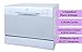 SPT SD-2213S ENERGY STAR Compact Countertop Dishwasher - Portable Dishwasher with Stainless Steel Interior and 6 Place Settings Rack Silverware Basket for Apartment Office And Home Kitchen, Silver