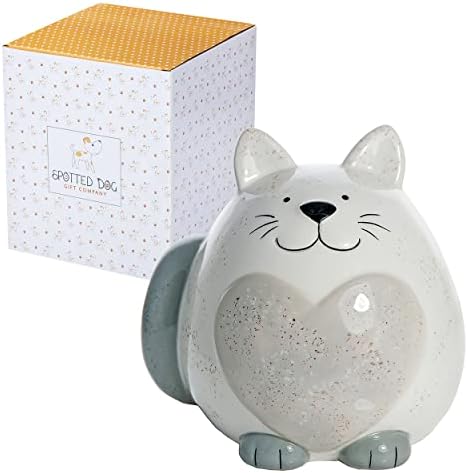 SPOTTED DOG GIFT COMANY - Fat Cat Money Box Piggy Bank for Kids Adults Cat Themed Gift for Cat Lovers